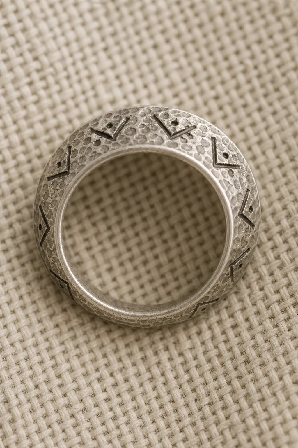 Серебряное кольцо «Узор», ракурс 2