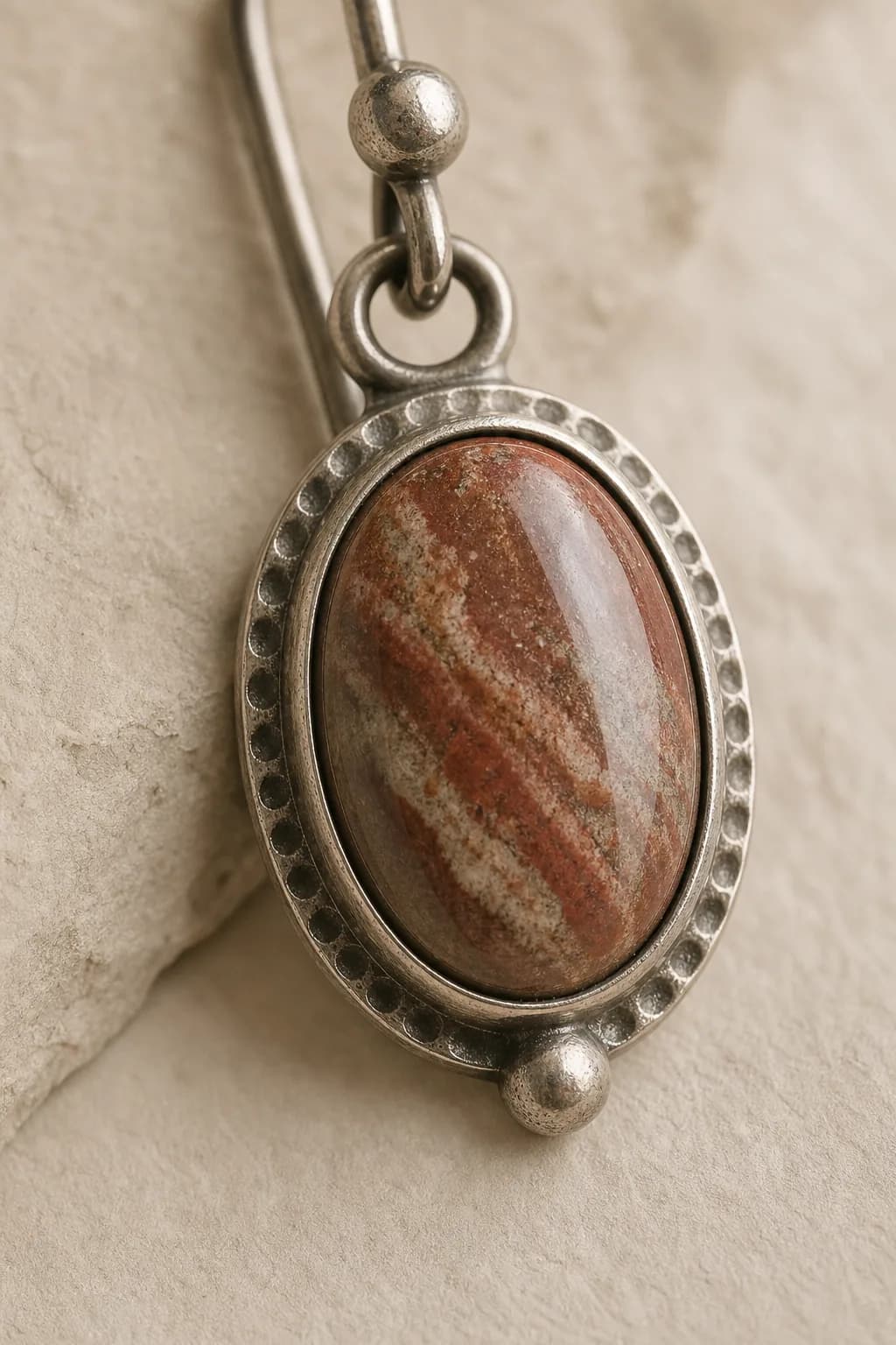 Серьги с уральским яшмой, ракурс 2